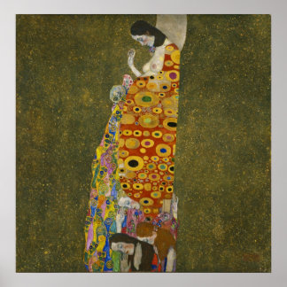 Gustav Klimt Hope 2 Oil, Gold & Platinum auf Leinw Poster