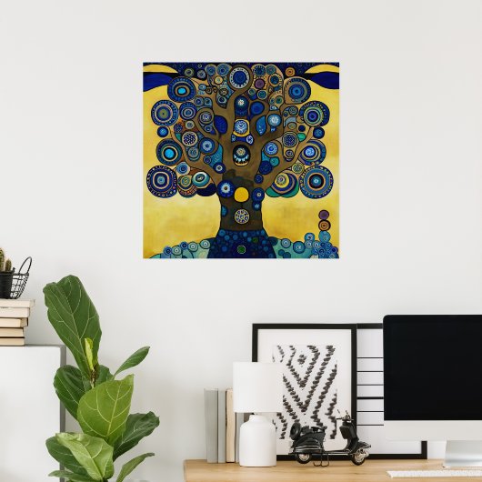 Gustav Klimt Inspirierte das "Baum-Poster" Poster (Heimbüro)