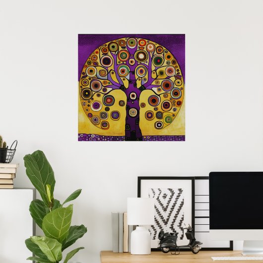 Gustav Klimt Inspirierte das "Baum-Poster" Poster (Heimbüro)