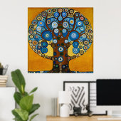 Gustav Klimt Inspirierte das "Baum-Poster" Poster (Heimbüro)