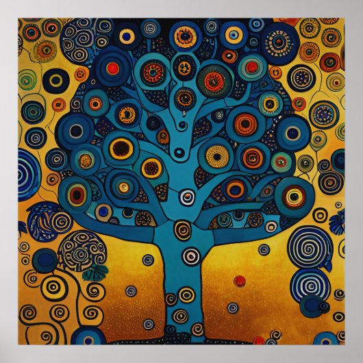 Gustav Klimt Inspirierte das "Baum-Poster" Poster (Vorne)