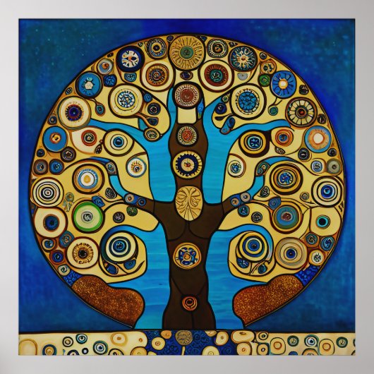Gustav Klimt Inspirierte das "Baum-Poster" Poster (Vorne)