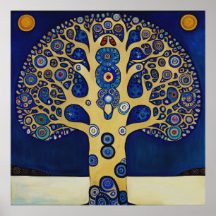 Gustav Klimt Inspirierte das "Baum-Poster" Poster