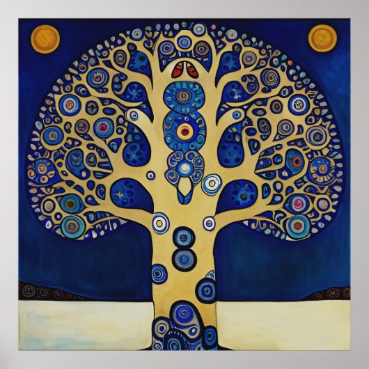 Gustav Klimt Inspirierte das "Baum-Poster" Poster (Vorne)