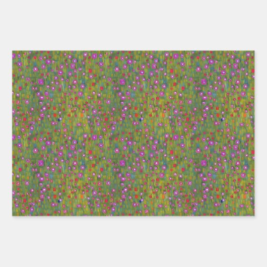 Gustav Klimt Inspirierte Muster Geschenkpapier Set (Vorderseite)