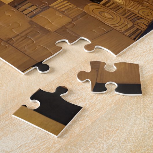 Gustav Klimt Inspirierte zwei Katzen im Bett Puzzle (Seite)