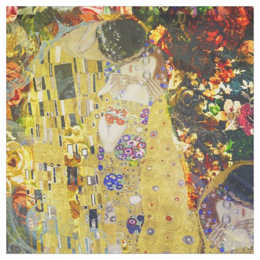 Gustav Klimt ist der Kiss_EDITED ART TRIBUTE Stoff (Muster)