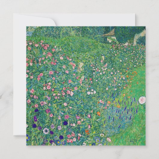 Gustav Klimt - Italienische Gartenlandschaft Dankeskarte (Vorderseite)
