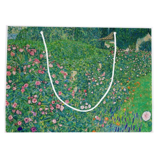 Gustav Klimt - Italienische Gartenlandschaft Große Geschenktüte (Rückseite)