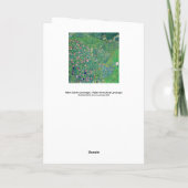 Gustav Klimt - Italienische Gartenlandschaft Karte (Rückseite)