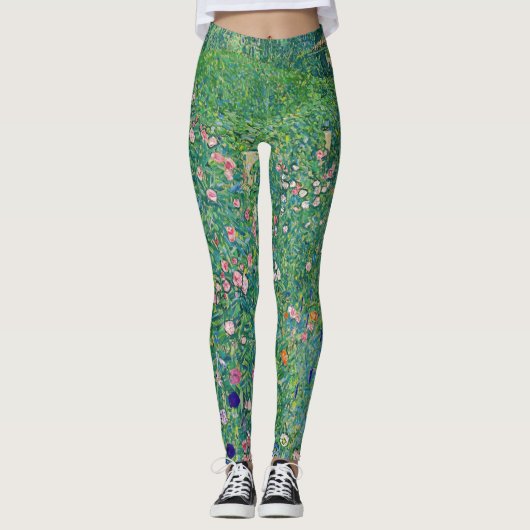 Gustav Klimt - Italienische Gartenlandschaft Leggings (Vorderseite)