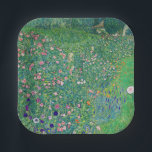 Gustav Klimt - Italienische Gartenlandschaft Pappteller<br><div class="desc">Italienische Gartenlandschaft / Italienische Kulturlandschaft - Gustav Klimt, Öl auf Leinwand, 1913</div>