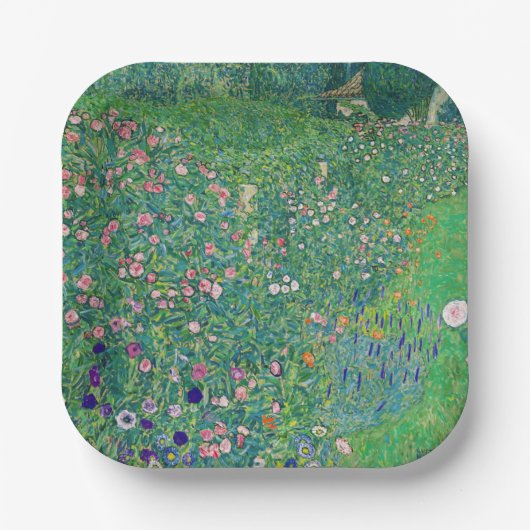 Gustav Klimt - Italienische Gartenlandschaft Pappteller (Vorderseite)