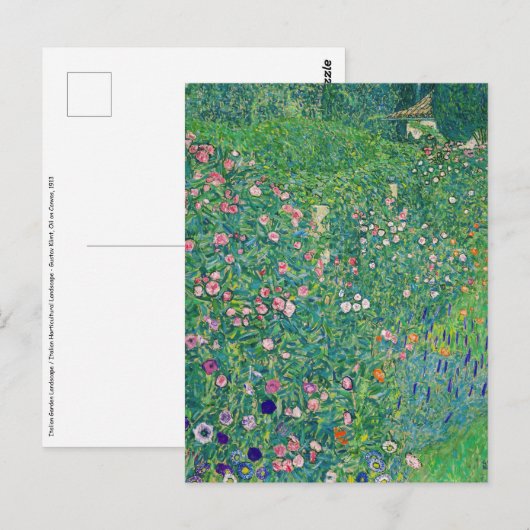 Gustav Klimt - Italienische Gartenlandschaft Postkarte (Vorne/Hinten)