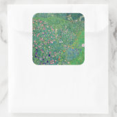 Gustav Klimt - Italienische Gartenlandschaft Quadratischer Aufkleber (Tasche)