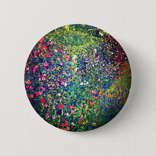 Gustav Klimt Italienischer Garten Button (Vorderseite)