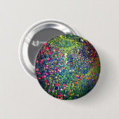 Gustav Klimt Italienischer Garten Button (Vorne & Hinten)