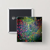 Gustav Klimt Italienischer Garten Button (Vorne & Hinten)