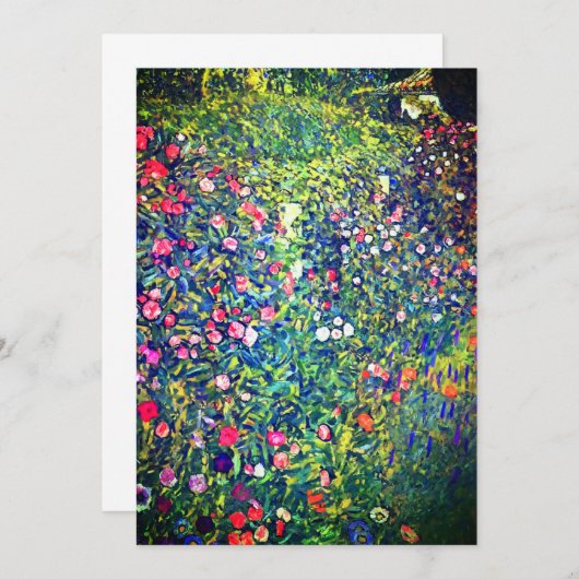 Gustav Klimt Italienischer Garten Einladung (Vorne/Hinten)
