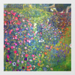 Gustav Klimt Italienischer Garten Fensteraufkleber<br><div class="desc">Fensterverkleidung mit der Ölmalerei von Gustav Klimt (1913). Ein schöner Garten mit bunten Blume: rot,  weiß,  rosa,  lila. Ein großartiges Geschenk für Jugendliche und österreichische Kunstliebhaber.</div>