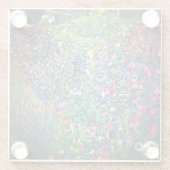 Gustav Klimt Italienischer Garten Glasuntersetzer (Rückseite)