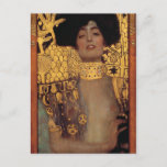 Gustav Klimt Judith Postcard Postkarte<br><div class="desc">Gustav Klimt Judith Postkarte. Ölmalerei auf Leinwand aus dem Jahr 1901. Gustav Klimts schöne Darstellung der biblischen Geschichte von Judith und Holofernes. Ideal für die Liebhaber der österreichischen Symbolik,  Klimt und der schönen Kunst.</div>