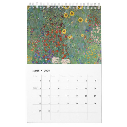 Gustav Klimt Kalender (Mär 2026)