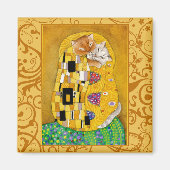 Gustav Klimt Kat Goldmagnete Magnet (Vorne)