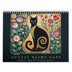 Gustav Klimt Katze Elegante Art Nouveau-Katze 20 Kalender