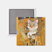 Gustav Klimt Katze in Gold-Löffel-Magnet Magnet (Vorderseite/Rückseite)