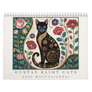 Gustav Klimt Katzen 2027 Wandkalender – Art Nouvea