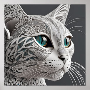 Gustav Klimt Katzenkunst Poster