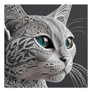 Gustav Klimt Katzenkunst Poster