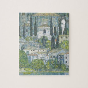 Gustav Klimt - Kirche in Cassone Kunstwerk Puzzle