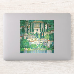 Gustav Klimt - Kirche von Cassone Aufkleber