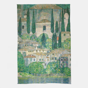 Gustav Klimt - Kirche von Cassone Geschirrtuch