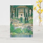 Gustav Klimt - Kirche von Cassone Karte (Gelbe Blume)