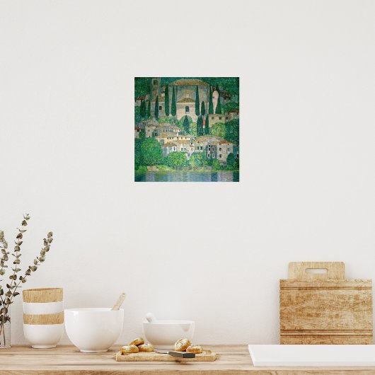 Gustav Klimt - Kirche von Cassone Poster (Küche)