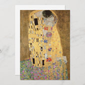 Gustav Klimt | Kiss, 1907-08 Dankeskarte (Vorne/Hinten)