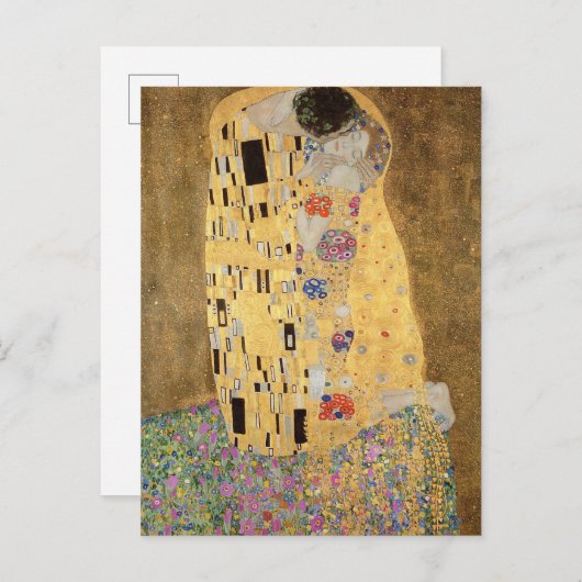 Gustav Klimt | Kiss, 1907-08 Postkarte (Vorne/Hinten)