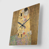 Gustav Klimt | Kiss, 1907-08 Quadratische Wanduhr (Winkel)
