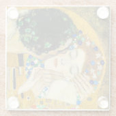 Gustav Klimt Kiss / Valentine's Day Romantic Art Glasuntersetzer (Rückseite)