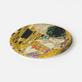 Gustav Klimt Kiss / Valentine's Day Romantic Art Pappteller (Schrägansicht)