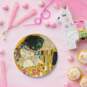 Gustav Klimt Kiss / Valentine's Day Romantic Art Pappteller (Party)