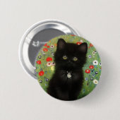 Gustav Klimt Kitten Button (Vorne & Hinten)