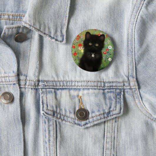 Gustav Klimt Kitten Button (Beispiel)