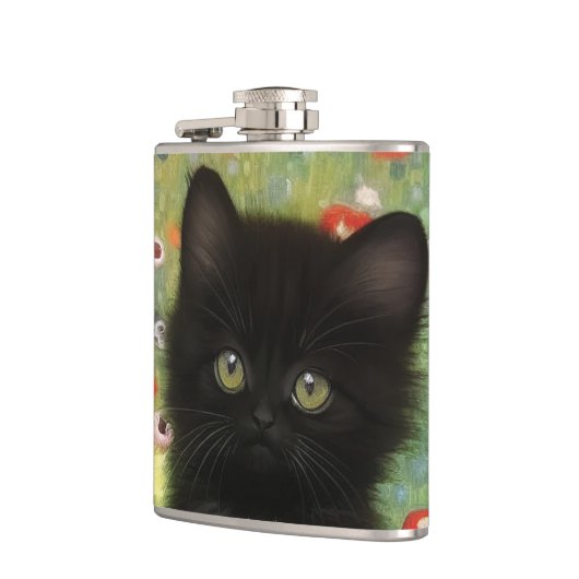 Gustav Klimt Kitten Flachmann (Links)