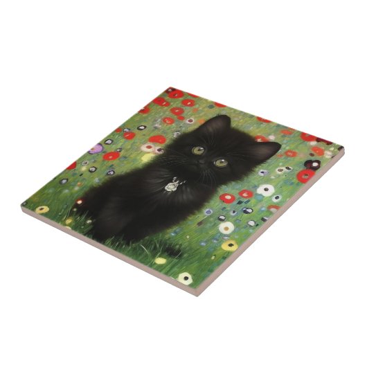 Gustav Klimt Kitten Fliese (Seite)