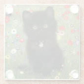 Gustav Klimt Kitten Glasuntersetzer (Rückseite)