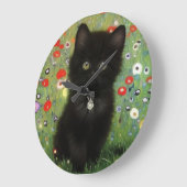 Gustav Klimt Kitten Große Wanduhr (Winkel)